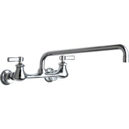 Chicago Faucet 540-LDL15ABCP Kitchen Faucet 2 Lever Widespread Chrome Plated Lead Free