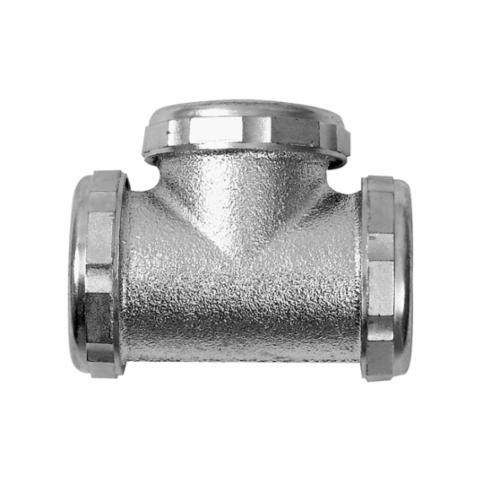 Oatey 8481 Dearborn Brass 3-Way Slip Joint Tee, 1-1/2 in, 20 ga, Brass, Chrome Plated