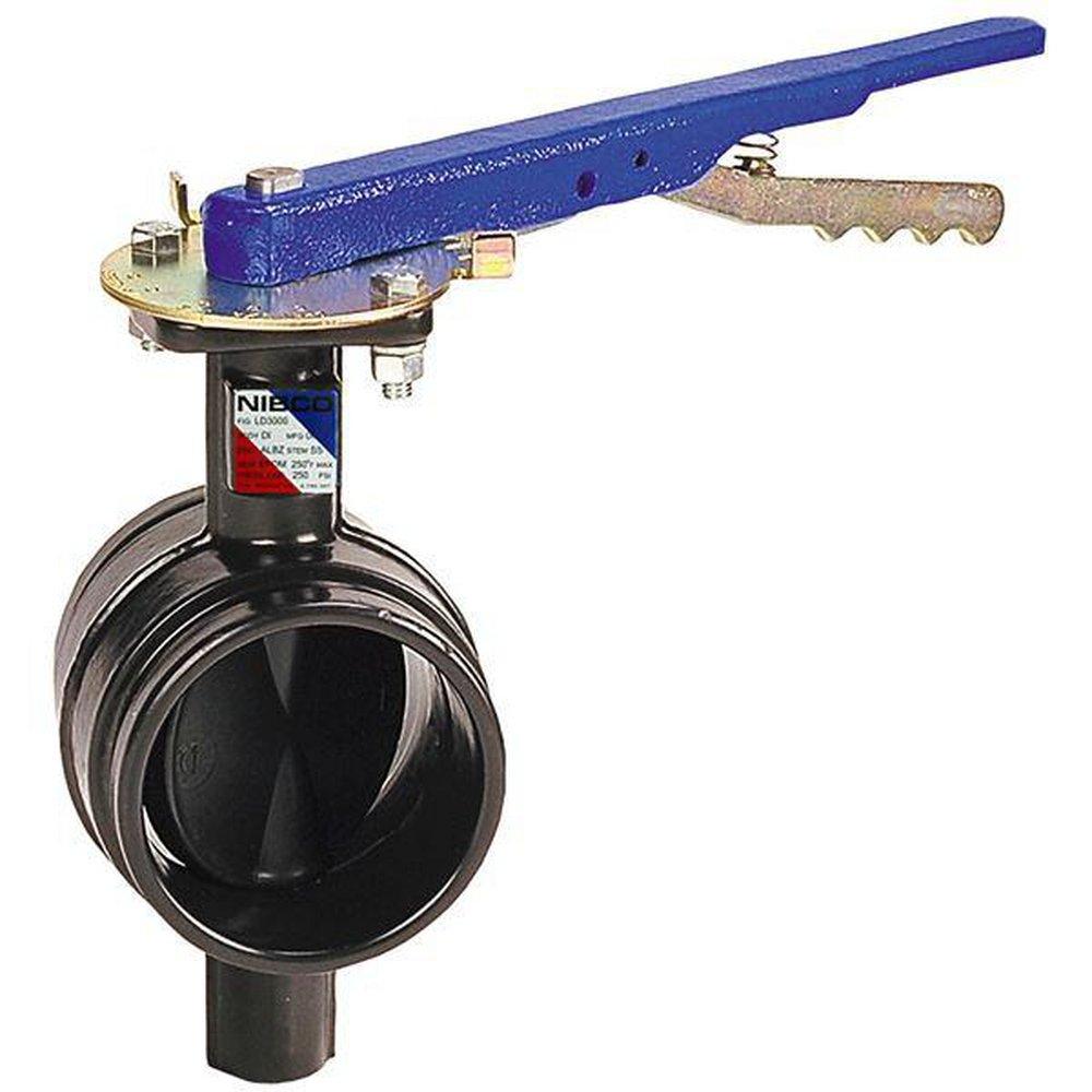 NIBCO NLK680E GD-4765 Series 2-1/2 in. Ductile Iron EPDM Locking Lever Handle Butterfly Valve NGD47653L