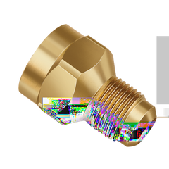 JB Industries U3-6A Brass Adapter, 3/8 Flare x 1/8 Female Pipe Adapter