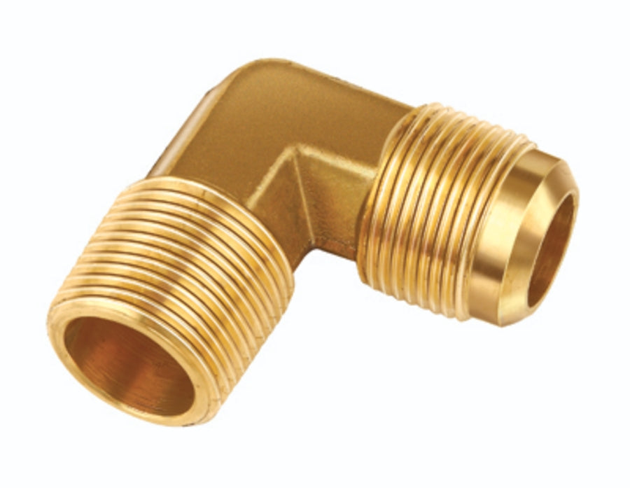 JB Industries E1-4A Brass 90 Degree Elbow, 1/4 Flare x 1/8 MPT