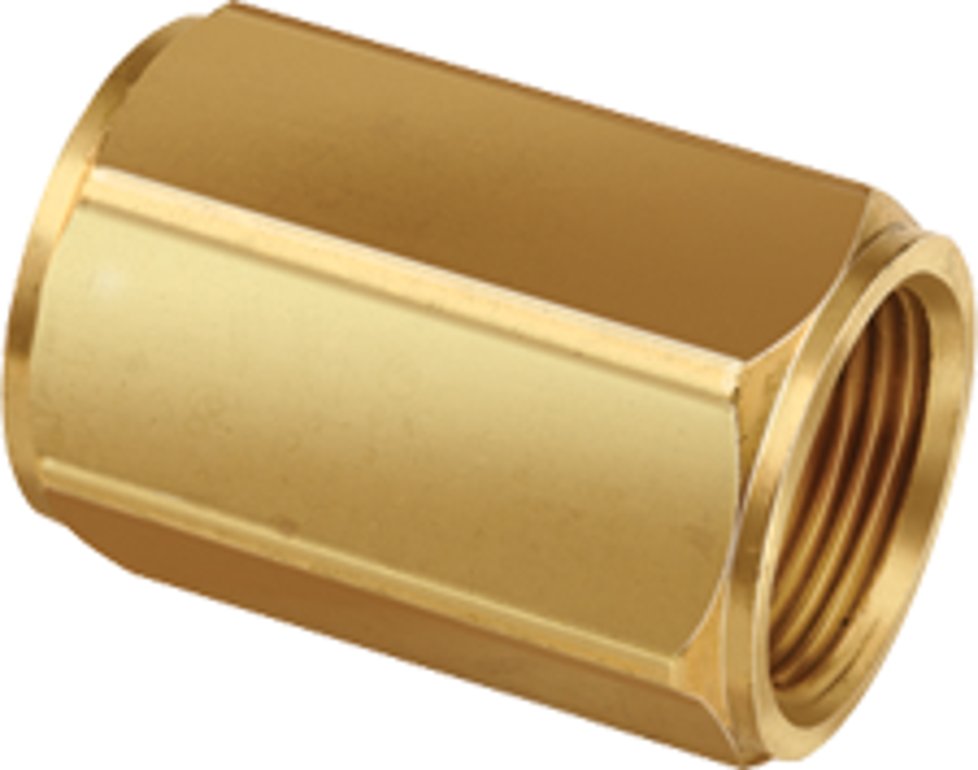 JB Industries U4-4 Brass Union, 1/4 x 1/4 Female Flare