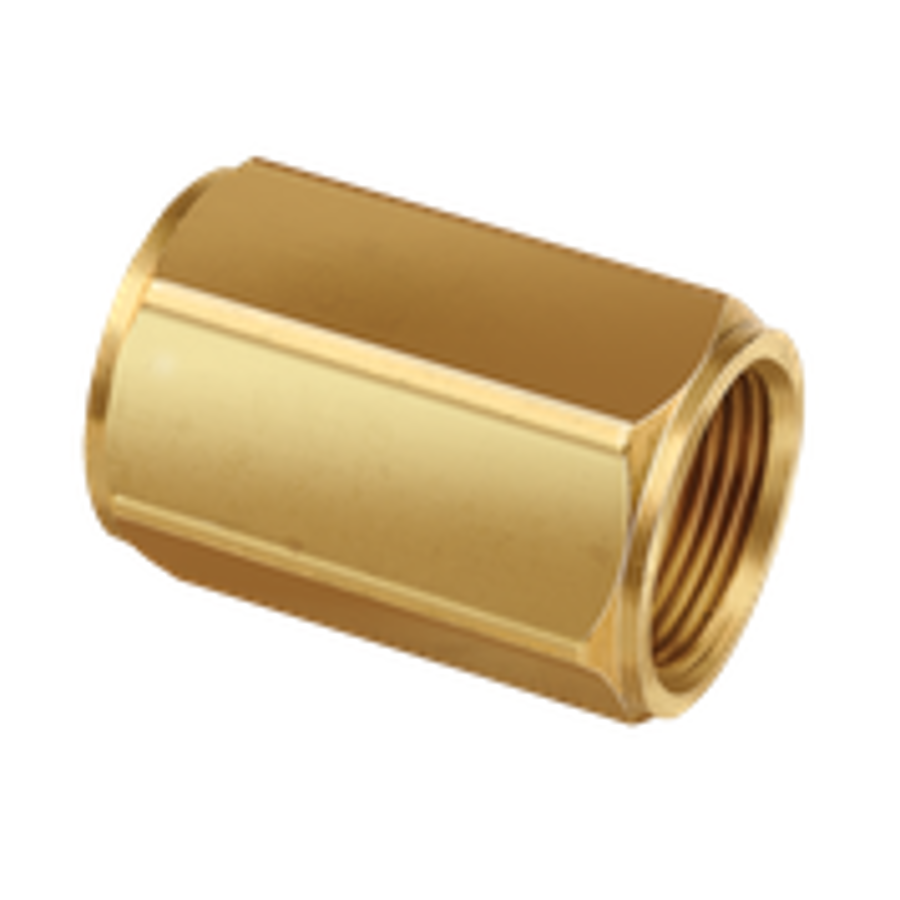 JB Industries U4-4 Brass Union, 1/4 x 1/4 Female Flare