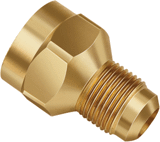 JB Industries U3-6B Brass Adapter, 3/8 Flare x 1/4 Female Pipe Adapter