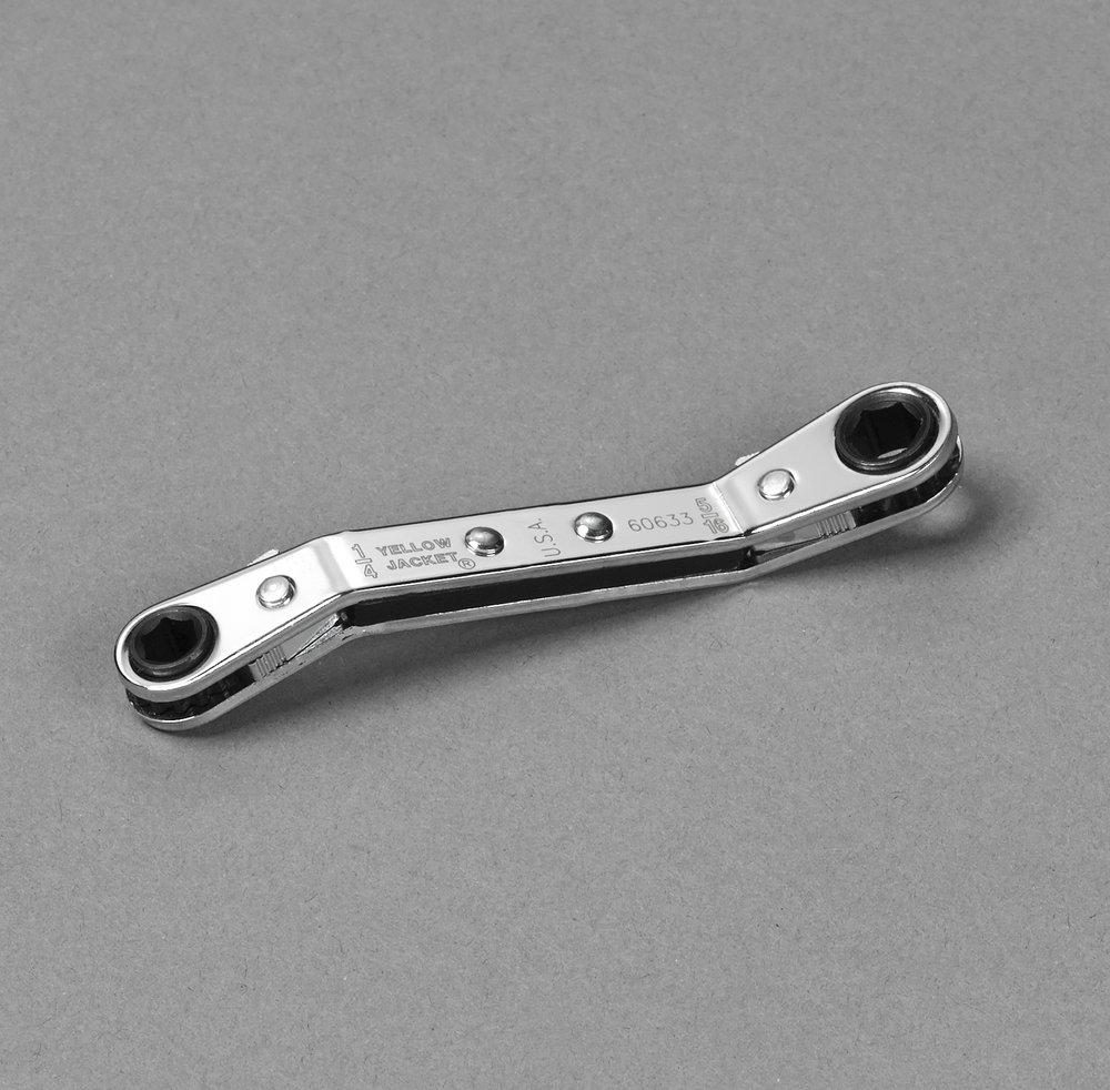 Yellow Jacket 60633 Knuckle-Saver Reversible Ratchet Hex Wrench 1/4 x 5/16