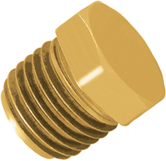 JB Industries 121-B Brass Plug, 1/4 Hex Head (P3)