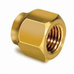 JB Industries NS4-6 Short Refrigeration Nut, 3/8 in Nominal, Flare, Brass, Domestic