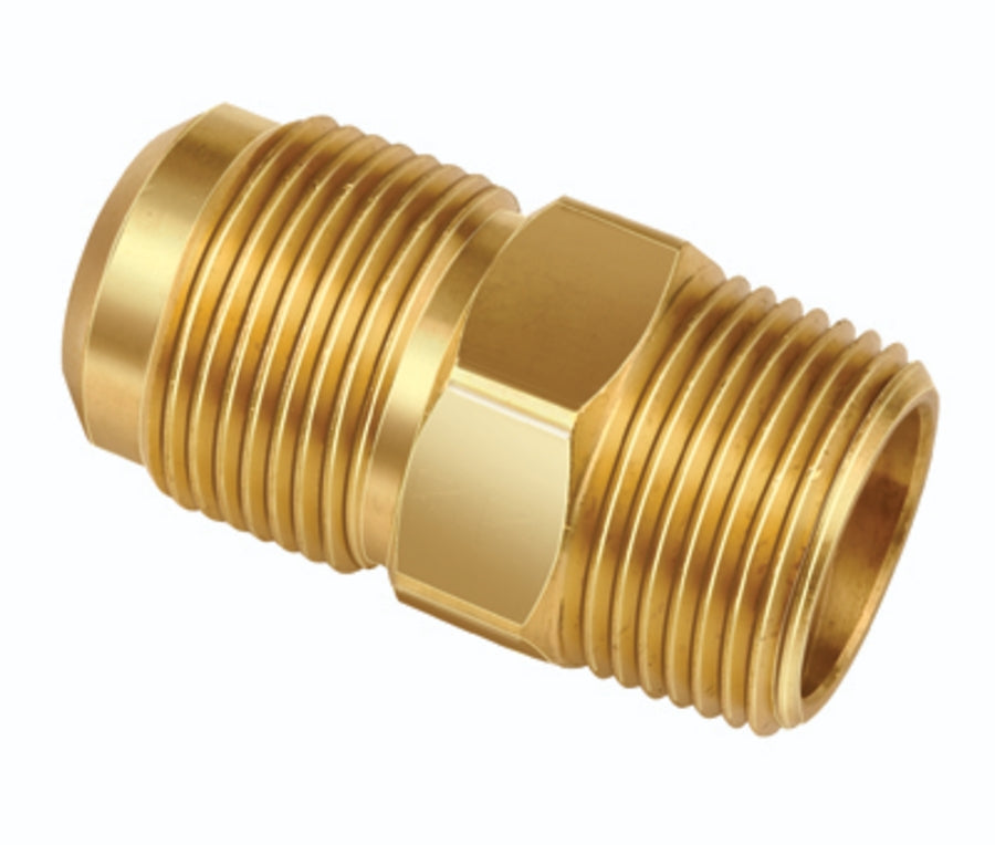 JB Industries U1-6B Brass Adapter, 3/8 Flare x 1/4 MPT