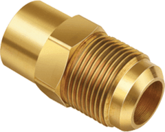 JB Industries US3-88 Brass Adapter, 1/2 Flare x 1/2 Solder