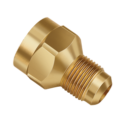 JB Industries U3-6C Brass Adapter, 3/8 Flare x 3/8 Female Pipe Adapter