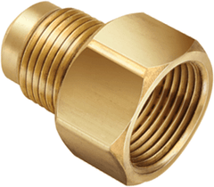 JB Industries UR3-48 Brass Adapter, 1/4 Female Flare x 1/2 Flare