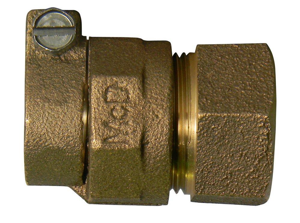 A.Y. McDonald 5142-125 1 in. Compression x FIP Brass Straight Coupling