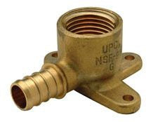 Zurn QQDE33BFGX XL Brass Drop Ear Elbow - 1/2 Barb x 1/2 FPT