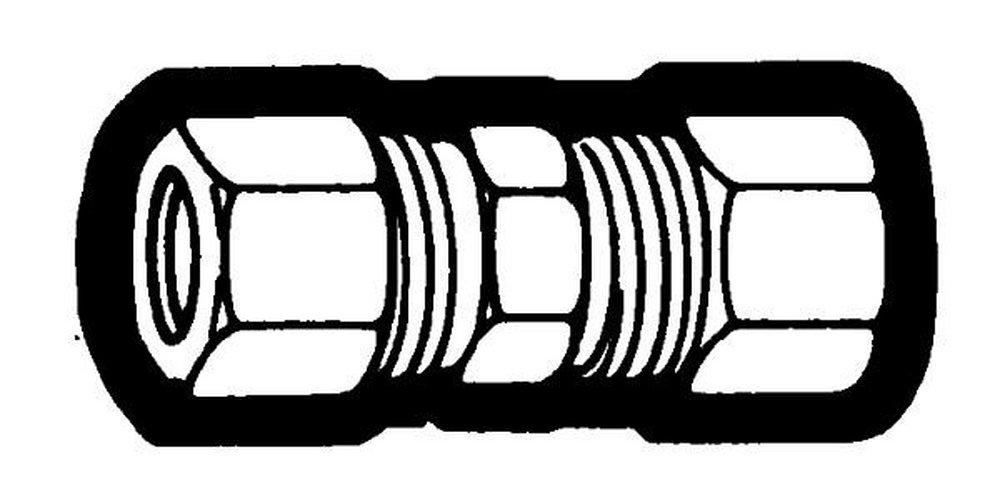 Holyoke Fittings W62-4 1/4 in. OD Tube x OD Compression Brass Union