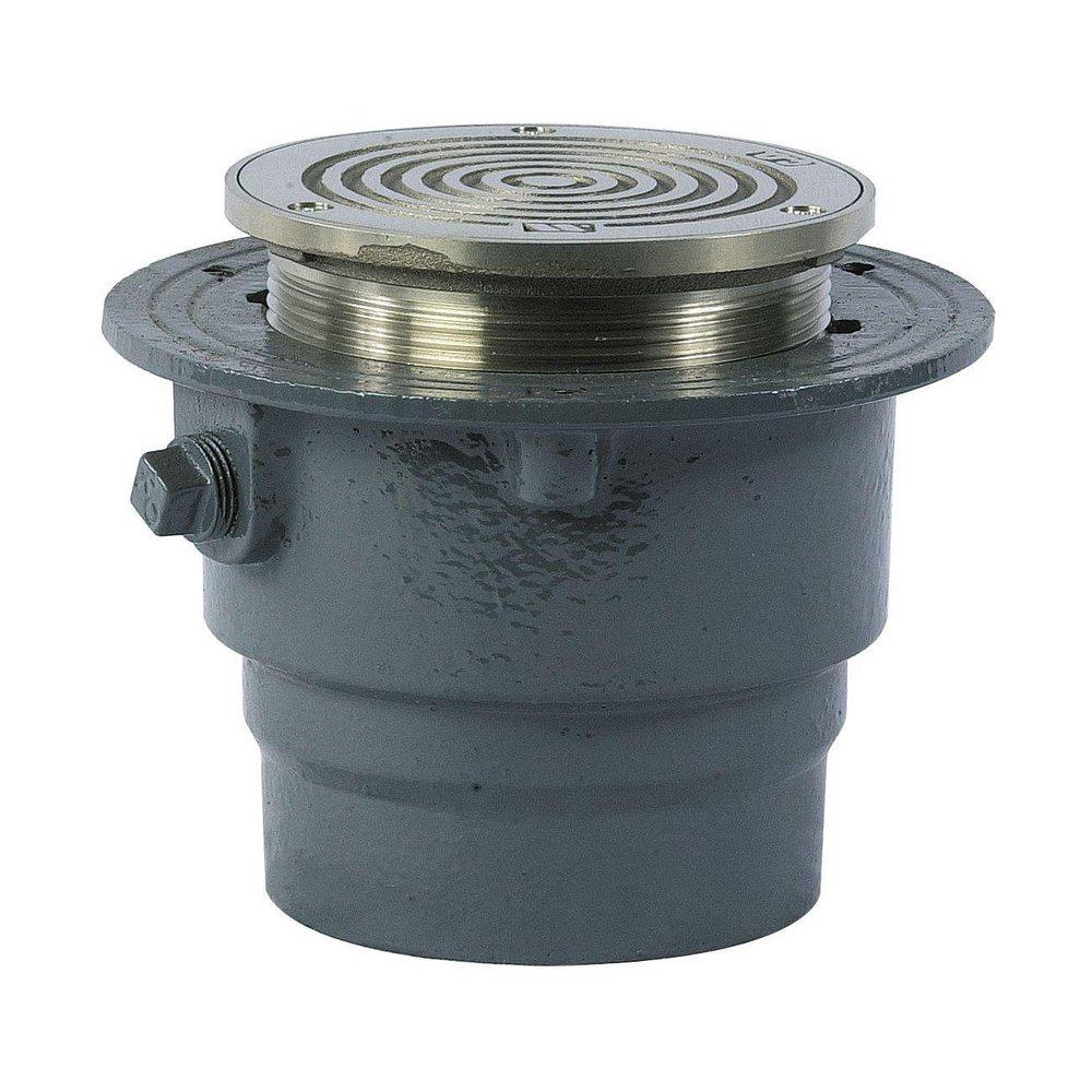 Watts CO-203-R Drainage CO-200-R Series 3 in. No-Hub Floor Clean-Out with Nickel Bronze Top