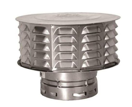 AmeriVent 4ECW Louvered Snap Lock Cap, Aluminum, Fits Duct Size: 4 in, 6-3/4 in W x 4-3/8 in H Cap, Import