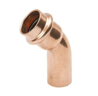 Mueller PF03326 Copper Elbow 45 Deg, P X FTG, 1/2 x 1/2