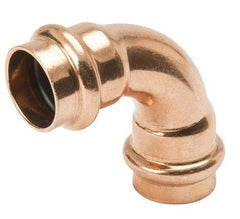 Mueller PF01647 Copper Elbow 90 Deg SR P x P 1 x 1