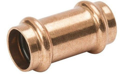 Mueller PF 01903 Copper Coupling - No Stop, P X P, 1/2 X 1/2