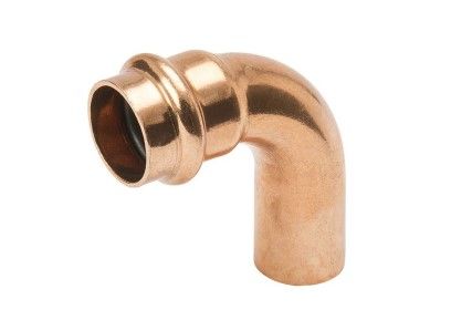 Mueller PF02822 Copper Elbow 90 deg Long Radius P x FTG 1/2 x 1/2