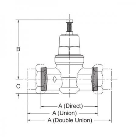 CASH ACME 23883-0045 3/4 in EB45-U Single Union Threaded Pressure Regulating Valve