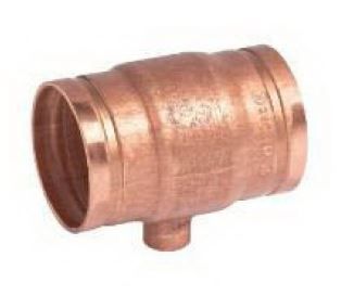 Victaulic FC17626C00 FireLock Style 626 2-1/2 x 1-1/2 in. Grooved Copper Tee