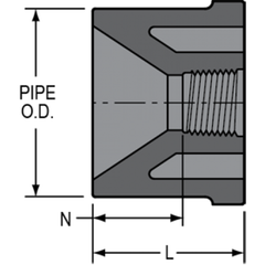 Spears 838-290 2-1/2X1-1/4 PVC RD BUSH SPIGOTXFPT SCH80