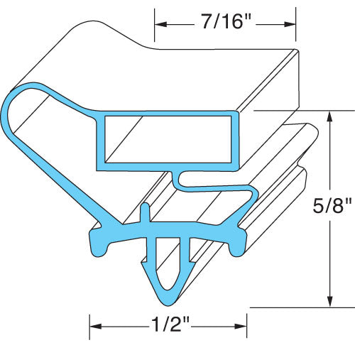 DOOR GASKET - 21-3/4 X 49-1/2 712-013C-01 for Beverage Air  712-013C-01