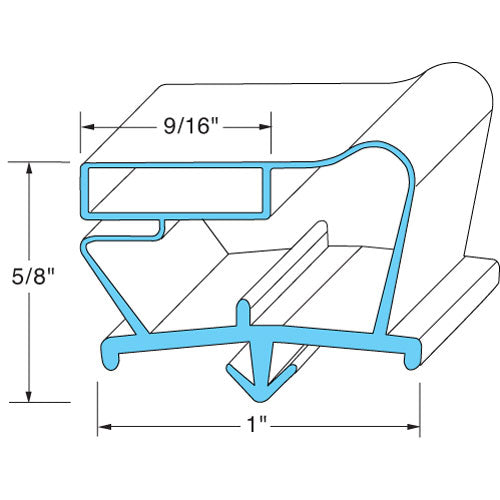 DOOR GASKET 23-1/8 X 62-3/4 703-538C for Beverage Air 703-538C