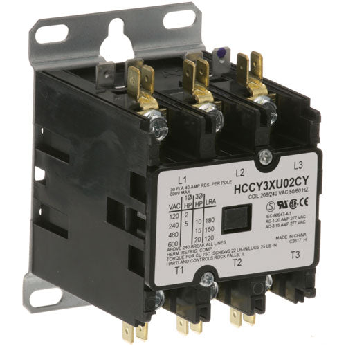 CONTACTOR 3P 30/40A 208/240V C034A for Grindmaster GRIC034A