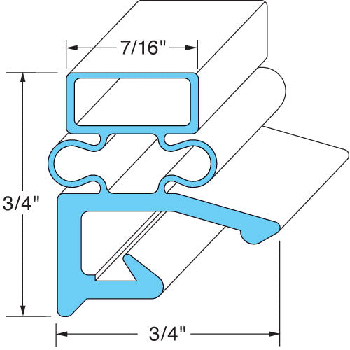 DOOR GASKET 24-1/2 X 29-1/2 00-280984-00002 for Hobart 00-280984-00002