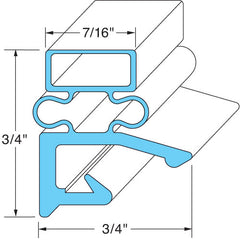 DOOR GASKET 24-1/2 X 29-1/2 00-280984-00002 for Hobart 00-280984-00002