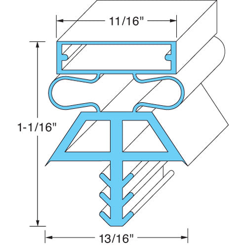 DOOR GASKET 36 1/4 X 78 KLP22525-1075 for Kolpak KLP22525-1075