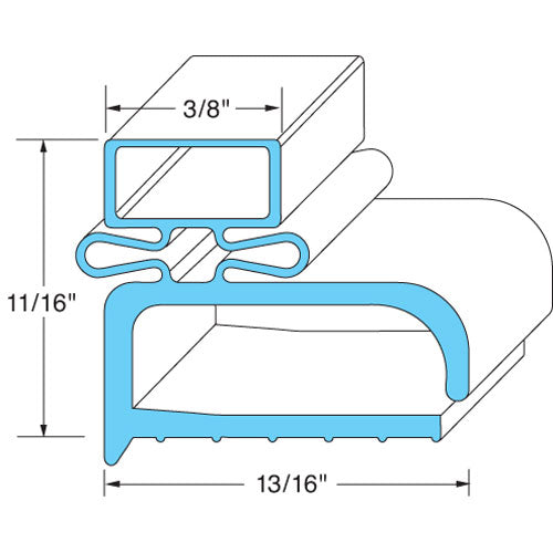 Door Gasket 23-1/2 X 58 RDINGSK169 for Randell RANRDINGSK169