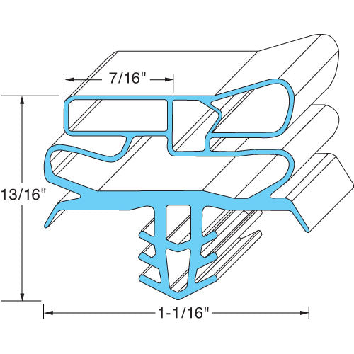 DOOR GASKET 23 1/4 X 28 1/4 1702752 for delfield DEL1702752