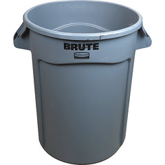 Trash Can 32 Gallon Round Gray for Rubbermaid RBMDFG263200GRAY