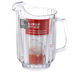 Pitcher 60 oz Plst-135 Fluted/Clear for Cambro P600CW-135