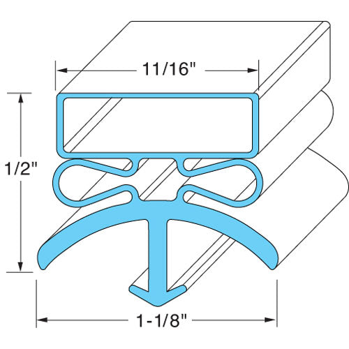 Drawer Gasket Power 15.5 x 9.5 x 2 MCC2GAD-M008-001 for McCall MCC2GAD-M008-001