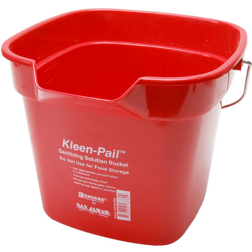 PAIL 10QT RED SJKP320RD for San Jamar  SAJSJKP320RD