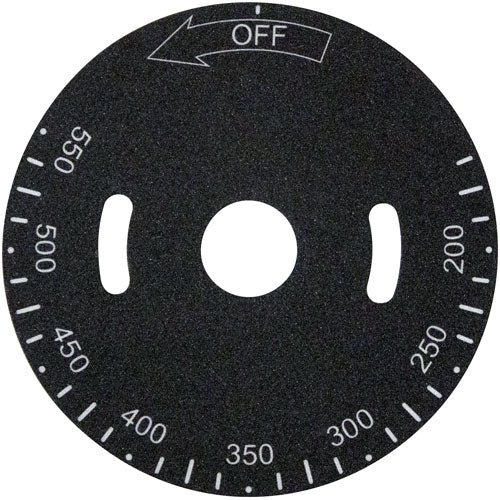 Plate, Temp Dial, 200-550F, Replacement MPN for Vulcan Hart 498037-0000A