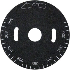 Plate, Temp Dial, 200-550F, Replacement MPN 498037-A for Vulcan Hart  498037-A