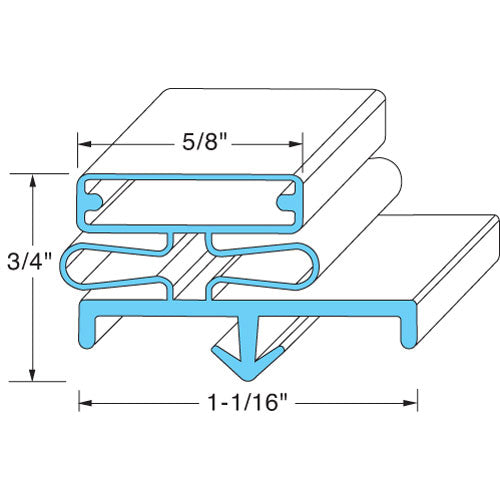 Gasket 52 Long 703-814B for Beverage Air  703-814B