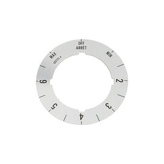 DIAL OVERLAY INSERT MAX-OFF-MIN 2-6 1314105 for Garland GAR1314105