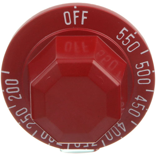 DIAL THERMOSTAT RED 200-550F 498086-7 for Vulcan Hart  498086-7