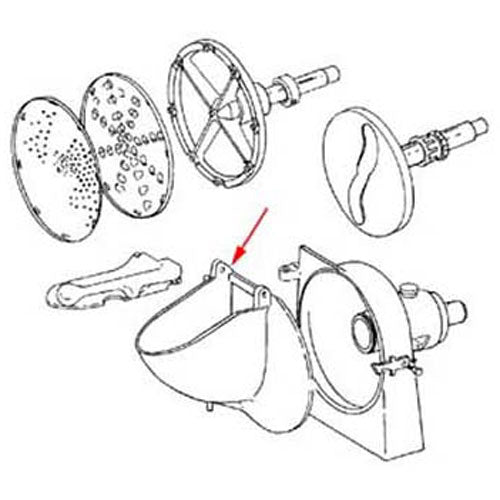 Door Shredder Attach 00-VS99D for Hobart 00-VS99D