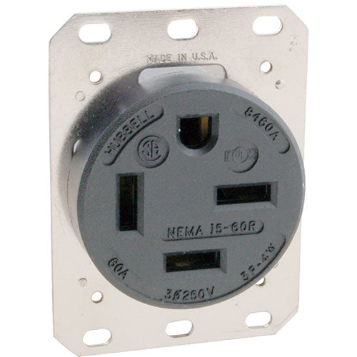 RECEPTACLE SINGLE 250V 60A -8460A for Hubbell HBL-8460A