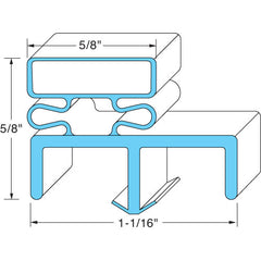 DOOR GASKET 38 1/2 X 79 3724 for Nor-Lake  NOR3724