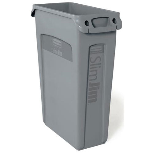 Vented Trash Can 23 Gal Gray for Rubbermaid FG354000GRAY