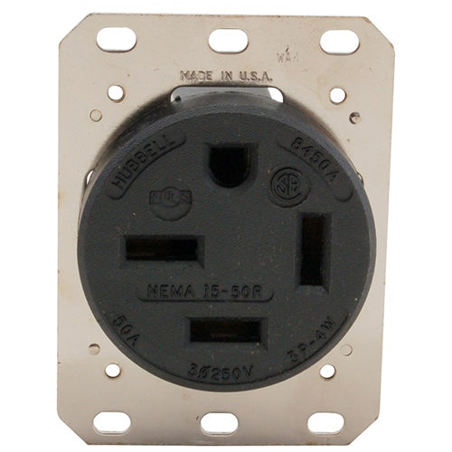 HUBBELL RECEPTACLE 250V 50A 8450A for Hubbell HBL-8450A