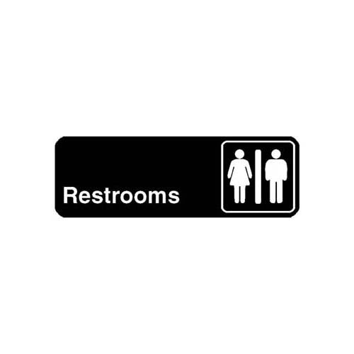 Rest Rooms Sign 3 inches x 9 inches for Traex 4517